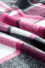 Load image into Gallery viewer, Black Plaid Colorblock Loose Shacket