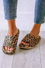 Load image into Gallery viewer, Leopard Print Thick Sole Slip On Slippers