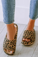 Load image into Gallery viewer, Leopard Print Thick Sole Slip On Slippers