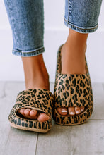 Load image into Gallery viewer, Leopard Print Thick Sole Slip On Slippers
