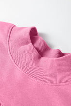Load image into Gallery viewer, Bright Pink Oversize Blessed Embroidered Mock Neck Sweatshirt