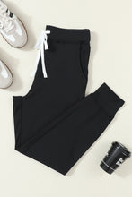 Load image into Gallery viewer, Black Drawstring Elastic Waistband Pocketed Joggers