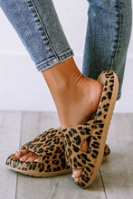 Load image into Gallery viewer, Leopard Print Thick Sole Slip On Slippers