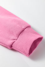 Load image into Gallery viewer, Bright Pink Oversize Blessed Embroidered Mock Neck Sweatshirt