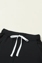 Load image into Gallery viewer, Black Drawstring Elastic Waistband Pocketed Joggers
