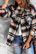 Load image into Gallery viewer, Geometric Plaid Print Pocketed Shacket
