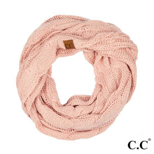 Load image into Gallery viewer, C.C SF-800 cable knit infinity scarf
