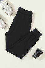 Load image into Gallery viewer, Black Drawstring Elastic Waistband Pocketed Joggers
