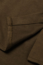 Load image into Gallery viewer, Dark Brown Button Up Contrast Knitted Sleeves Hooded Jacket
