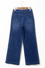 Load image into Gallery viewer, Sail Blue Wide Leg Pocketed High Waist Jeans
