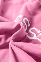 Load image into Gallery viewer, Bright Pink Oversize Blessed Embroidered Mock Neck Sweatshirt
